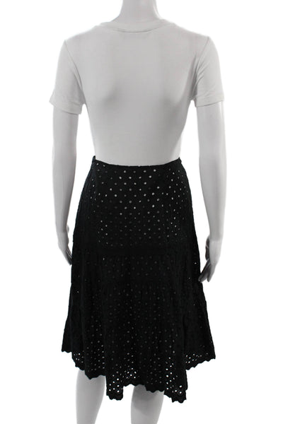 Michael Michael Kors Women A-Line Black Polka Dot Skirt Size 2