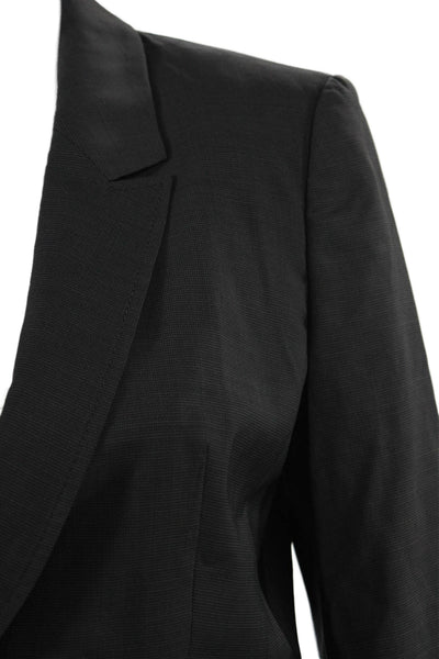 Boss Hugo Boss Unisex Dark Gray Collared Blazer Cotton Blend Size 4