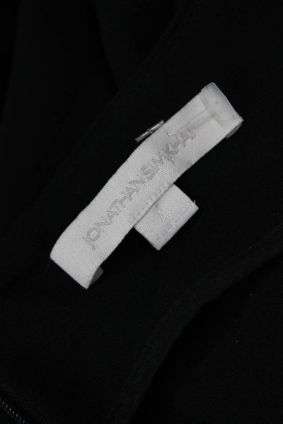 Jonathan Simkhai Womens Dress Pants Black Zip Size 4