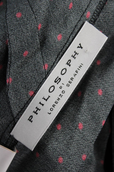 Philosophy Di Lorenzo Serafini Women Shift Dress Polka Dot Long Sleeve Size 2