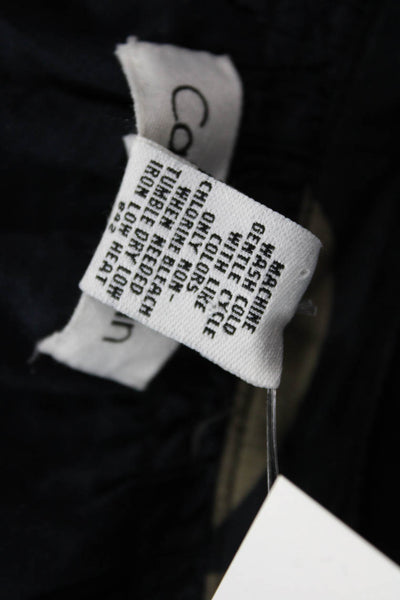 Calvin Klein Women Shirt Dress Black Short Sleeve Round Neck Cotton Size 4
