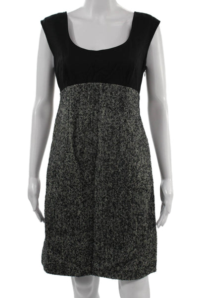 Classiques Entier Women A-Line Black Wool Mohair Knee Dress Size 2