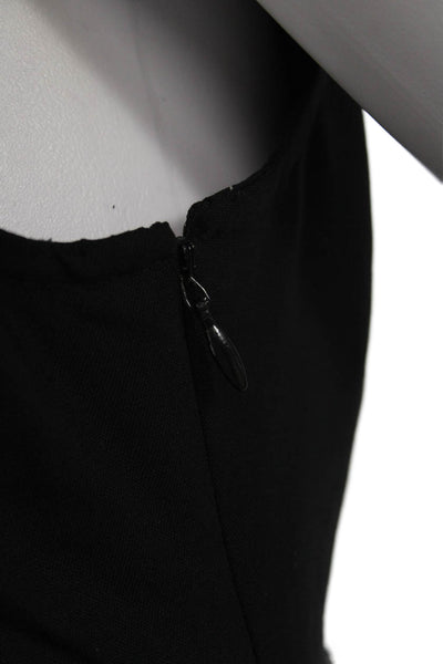 Classiques Entier Women A-Line Black Wool Mohair Knee Dress Size 2