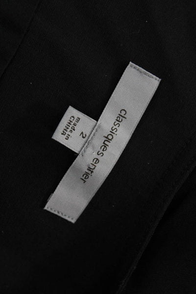 Classiques Entier Women A-Line Black Wool Mohair Knee Dress Size 2