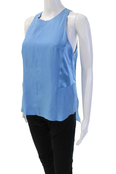 Rag & Bone Womens Blue Cotton Solid Sleeveless Tank Size M