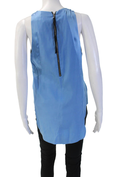 Rag & Bone Womens Blue Cotton Solid Sleeveless Tank Size M