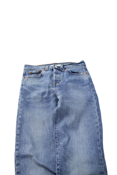 Levis Mens 90s Straight Jeans Blue Mid Rise 100% Cotton Size 25