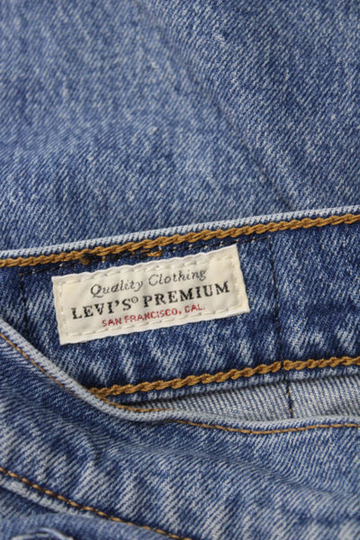 Levis Mens 90s Straight Jeans Blue Mid Rise 100% Cotton Size 25