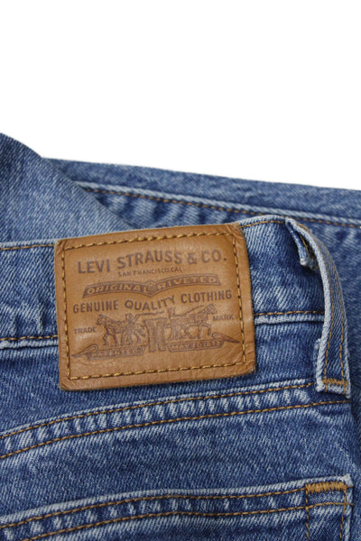 Levis Mens 90s Straight Jeans Blue Mid Rise 100% Cotton Size 25