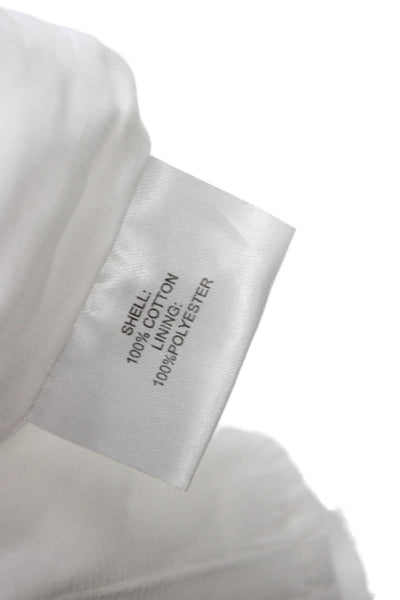 We Are Kindred Women Shirt Dress White V-Neck Short Sleeve Cotton Size 8
