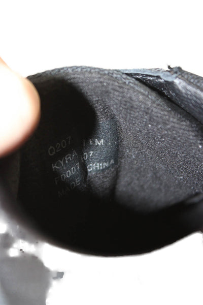 Coach Womens Monogram Canvas Strap On Low Top Sneakers Shoes Black Size 11M