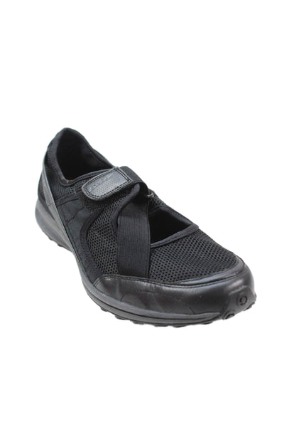 DKNY Womens Strap On Sprinter Athletic Sneakers Shoes Black Size 10