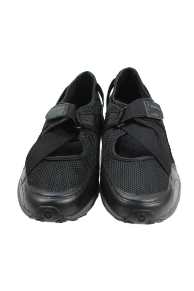 DKNY Womens Strap On Sprinter Athletic Sneakers Shoes Black Size 10