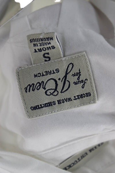 J Crew Mens White Cotton Elastane Button-Down Long Sleeve Collared Shirt Size S