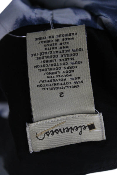 Elevenses Anthropologie Women Classic Black Button 3/4 Sleeve Jacket Size 2