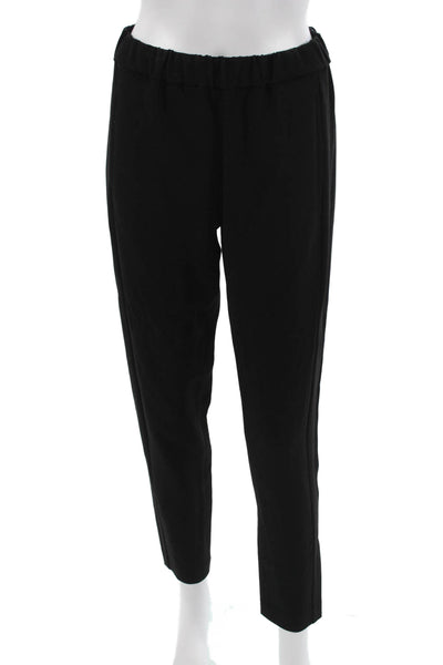 Theory Women Ankle Dress Pants Black Drawstring Solid Size PP