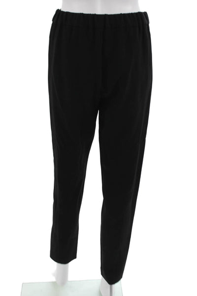 Theory Women Ankle Dress Pants Black Drawstring Solid Size PP