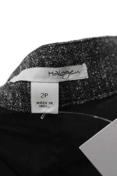 Halogen Womens A-Line Pleated Knee Length Skirt Dark Gray Size 2P