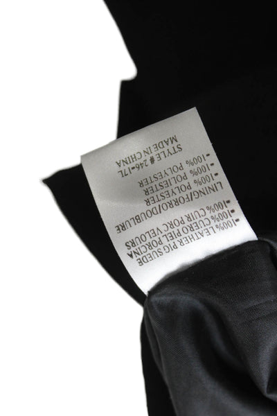 Maxima Women Straight Pencil Skirt Black Polyester Short Size 2