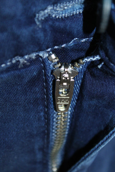 Leggiadro Womens Dark Blue Mid Rise Button Front Pants 35in Size 6