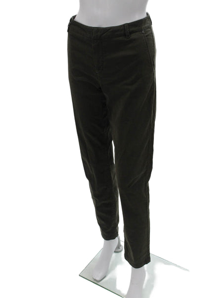 Comptoir Des Cotonniers Unisex Chino Ankle Pants Green Buckle Size XS