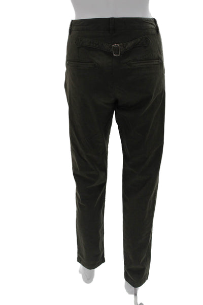 Comptoir Des Cotonniers Unisex Chino Ankle Pants Green Buckle Size XS
