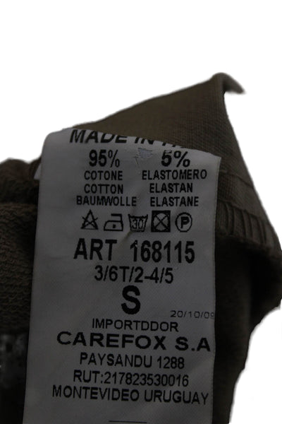Innocenti Women Chino Khakis Brown Ankle Button Cotton Size S
