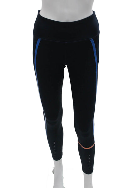 Lilybod Womens Ankle Black Striped Leggings Size M