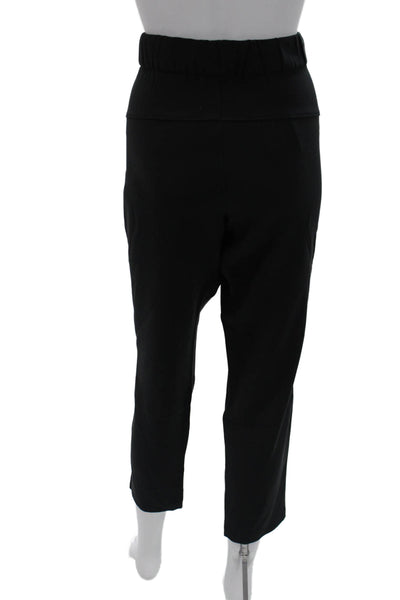 Lululemon Women Ankle Cropped Jogger Pants Black Drawstring Size 6