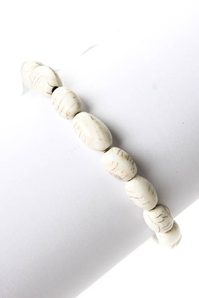 Loree Rodkin Womens Howlite Bead 925 Silver / 18K Gold Multigemstone Accent Brac