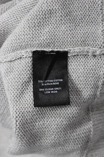 Theory Unisex Dark Gray V Neck Wool Alpaca Cardigan Short Sleeve Size M