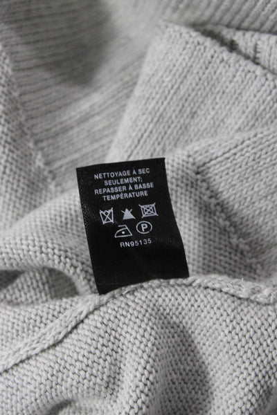 Lafayette 148 New York Unisex Pullover Gray V-Neck Size S