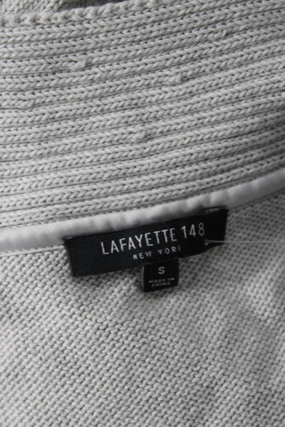 Lafayette 148 New York Unisex Pullover Gray V-Neck Size S