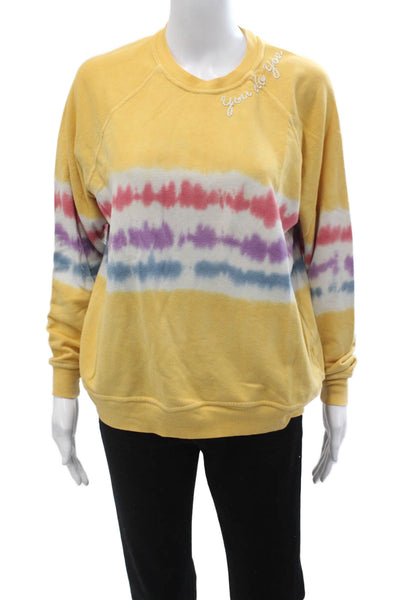I Stole My Boyfriends Shirt Womens Yellow Striped Pullover Sweatshirt Size XS