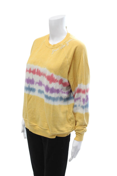 I Stole My Boyfriends Shirt Womens Yellow Striped Pullover Sweatshirt Size XS