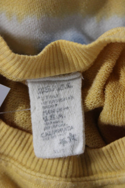 I Stole My Boyfriends Shirt Womens Yellow Striped Pullover Sweatshirt Size XS