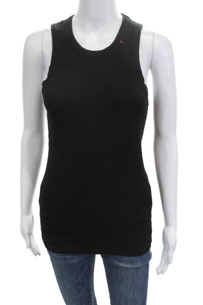 Les Coyotes De Paris Womens Basic Sleeveless Tank Black 100% Cotton Size 42