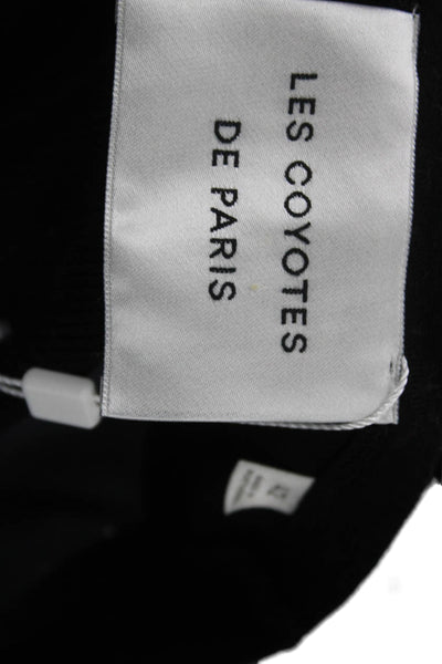 Les Coyotes De Paris Womens Basic Sleeveless Tank Black 100% Cotton Size 42