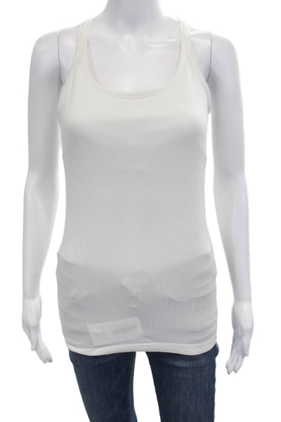Lululemon Women Basic Sleeveless Round Neck White Tank Size 4