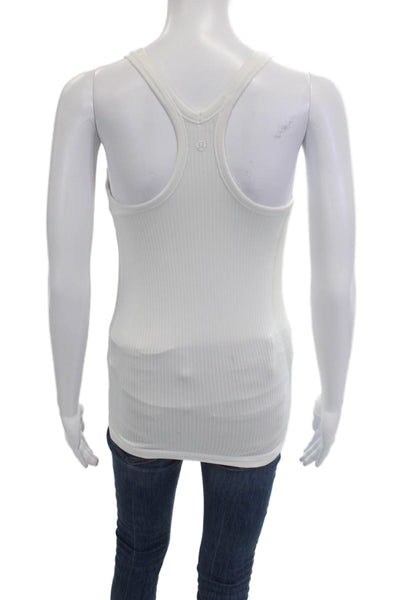 Lululemon Women Basic Sleeveless Round Neck White Tank Size 4