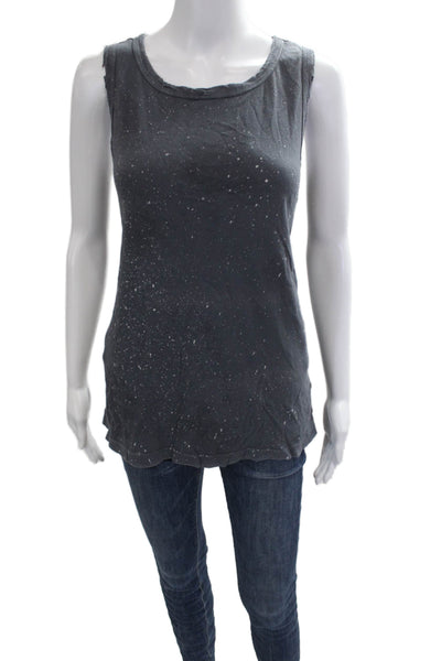 Current/Elliott Womens Basic Sleeveless Dark Gray Tank Size 1