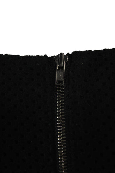 Theory Women Shift Dress Black Silk Crew Neck Knee Length Short Sleeve Size 4