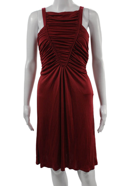 Catherine Malandrino Women Semi Formal Red Cotton Knee Dress Size 0P