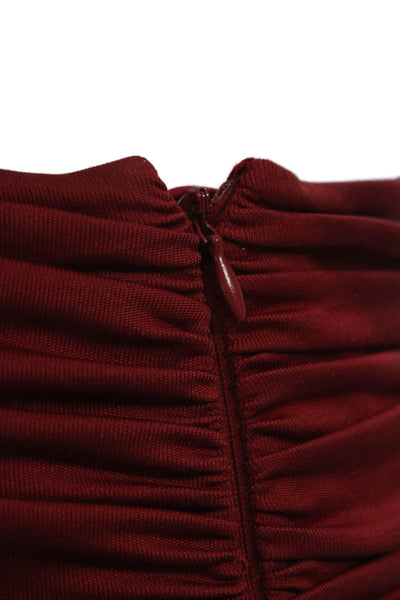 Catherine Malandrino Women Semi Formal Red Cotton Knee Dress Size 0P