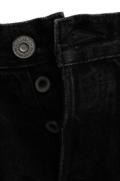 Moussy Womens Boyfriend Cropped Black Mid Rise Jeans Size 30