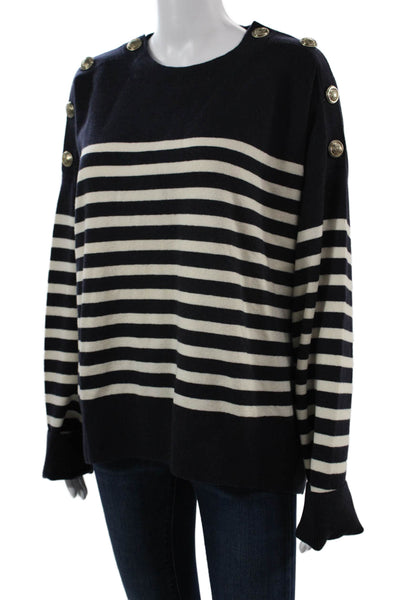 Paris Atelier Other Stories Unisex Black Striped Pullover Sweater Size L