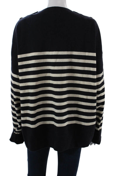 Paris Atelier Other Stories Unisex Black Striped Pullover Sweater Size L