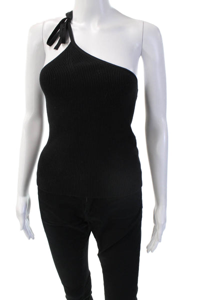 Ba&Sh Women Black Sleeveless Tank 55% Cotton 30% Polyamide 15% Wool Size XS