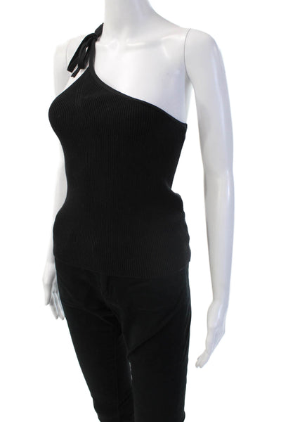 Ba&Sh Women Black Sleeveless Tank 55% Cotton 30% Polyamide 15% Wool Size XS