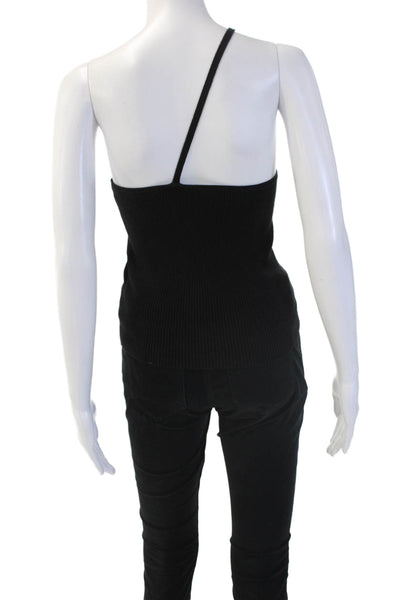 Ba&Sh Women Black Sleeveless Tank 55% Cotton 30% Polyamide 15% Wool Size XS
